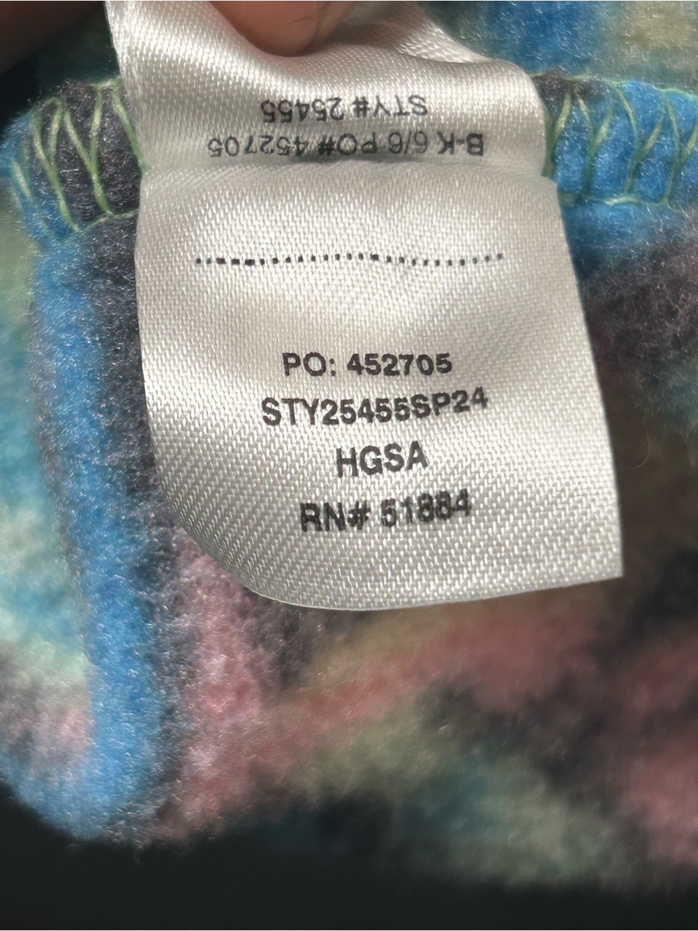 Patagonia Synchilla Multicolor Geometric Zip Fleece - Blue, Pink, Cream - Picture 4 of 8
